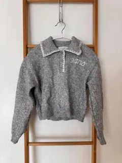 ZARA グレー 襟付きセーター