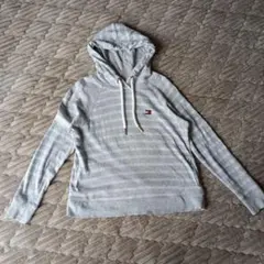 Tommy Hilfiger ストライプ パーカー S/P グレー