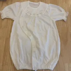 ホワイト コットン ツーウェイ・ドレスオール　60cm