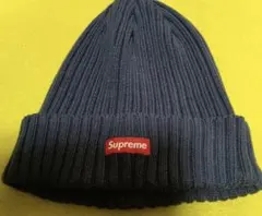 Supreme ダークブルー ニット帽