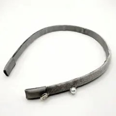 【新品】セルフォード CELFORD カチューシャ ベロア パール グレーのサムネイル