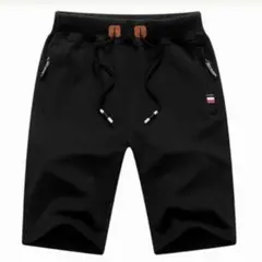 メンズ　ショートパンツ　ブラック　Lサイズ　ジャージ　ハーフパンツ　カジュアル