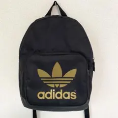 adidas アディダス ブラックリュック ゴールドロゴ