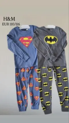 H&M スーパーマン バットマン パジャマセット EUR 110/116