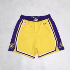 【極美品】XL ナイキ　オーセンティック　レイカーズ　ショートパンツ　バスパン
