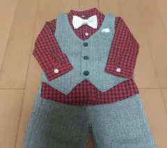 フォーマル セレモニー スーツ 4点セット 入園式 結婚式 グレー　男の子 80