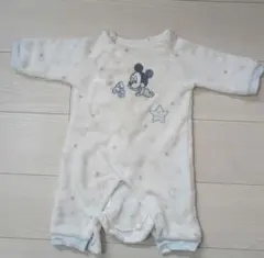 バースデイ　ミッキーマウス あったか フリース ロンパース 60-70サイズ
