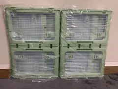 マジックスタイル　窓付き収納キャリーBOX Lサイズ　グリーン　2個セット　新品