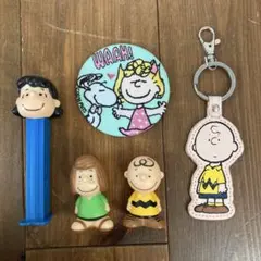 PEANUTS スヌーピー キーホルダー ミラー ペッツ パペット 5点セット