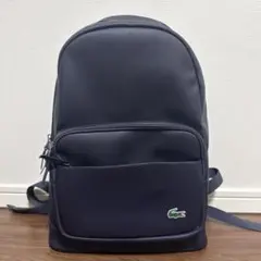 LACOSTE ナイロン リュック ネイビー 撥水