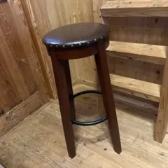 カウンターチェア　ヴィンテージ風　二
