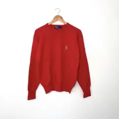 ポロ ラルフローレン クレスト刺繍 ラムウールニット
