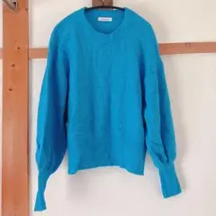 DONA MARIE ターコイズ ニットセーター サイズ40【L】のサムネイル