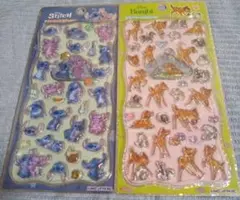 (正規品) ディズニー　プチドロップステッカー♡スティッチ♡バンビ