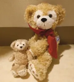 【セット】　ディズニーシー　ダッフィー　ぬいぐるみポーチ　ぬいバ　2点のサムネイル