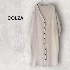 ハニーズ COLZA ワッフル編み Vネック ロングカーディガン 羽織り Mのサムネイル