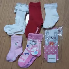 ベビー靴下セット（赤・白・ピンク）