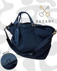 SAZABY ブラック ボストンバッグのサムネイル