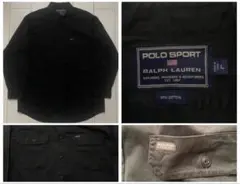 美品 90s POLO SPORT ポロスポーツ ラルフローレン ブラック 無地