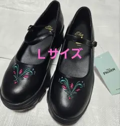 アナ雪 エルサ 厚底 バレエシューズ Ｌサイズ 新品 ディズニー しまむらコラボのサムネイル