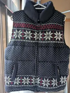 ニットベストL　ネイビー