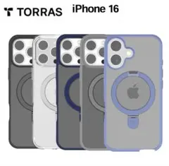 Torras iPhone16 スマホケース magsafe対応 耐衝撃 黒