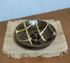 【未使用】丹窓窯　スリップ　お香立て