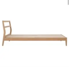 2/8まで限定 無印良品 タモ材 ベッドフレーム ダブル