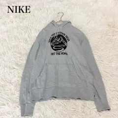 NIKE グレー フード付 パーカー the athletic dept