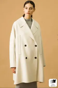 ebur オーバーサイズダブルブレスト ウールコート
