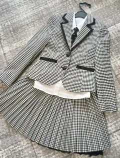 フォーマル　セット　150センチ　卒業式　入学式　女の子　制服　チェック