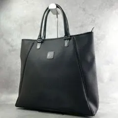 極美品✨BALLY B エンボスロゴ 総柄 肩掛け トートバッグ ブラックのサムネイル