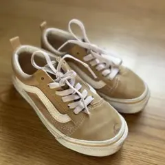 Vans ベージュ スニーカー20センチ　ゴム紐