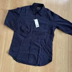 UNIQLO ツイルシャツ（長袖） ネイビー S