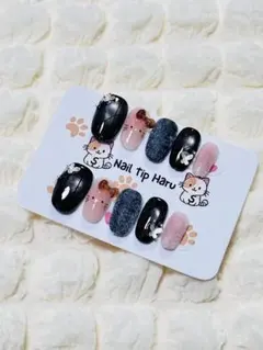 猫デザインネイルチップSサイズ