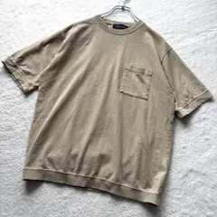 ナノユニバース◇フェード加工　Tシャツ　半袖　胸ポケット　デザイン　ベージュ　Ｍのサムネイル