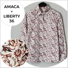 【美品♪】AMACA LIBERTYプリントブラウス サイズ36