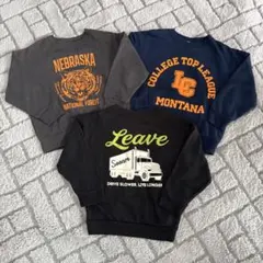 branshes 黒/紺/グレー 120cm裏起毛トレーナー まとめ売り