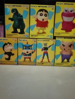 クレヨンしんちゃん ソフビフィギュア 7体セット