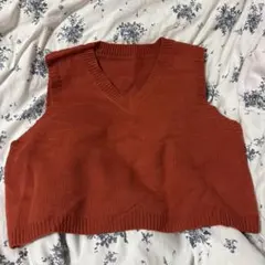 SHEIN オレンジ ニットベスト