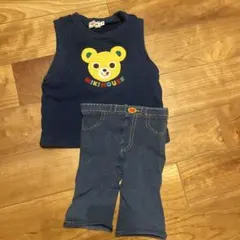 ⭐︎MIKIHOUSE⭐︎くまスウェットベストレギンスセット70-80