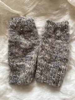 ウール100%！あったかハンドウォーマー グレー