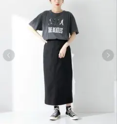 アーバンリサーチサニーレーベル　ストレッチIライン　タイトスカート　黒のサムネイル
