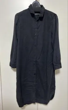 ZARAザラ ロングシャツ/シャツワンピース(ブラック)