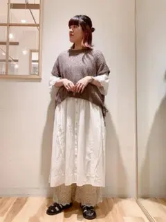 セール！Samansa Mos2 綿麻裾レースぺチパンツ サマンサモスモス