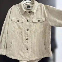 ベージュ コーデュロイジャケット