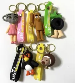 【新品・未使用】イタリアンブレインロット 立体 キーホルダー　５点セット