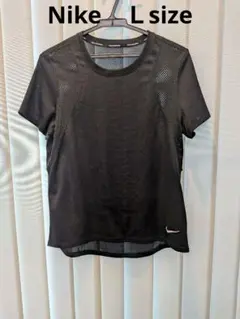 NIKE ランニングウェア 半袖シャツ 黒 Ｌのサムネイル