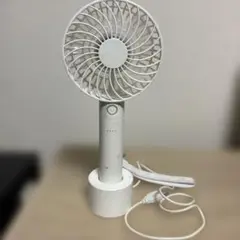 USB充電式 ホワイト ハンディファンのサムネイル