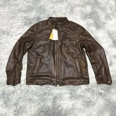【新品未使用】WPKDS 本革 シングルレザージャケット XL BROWN